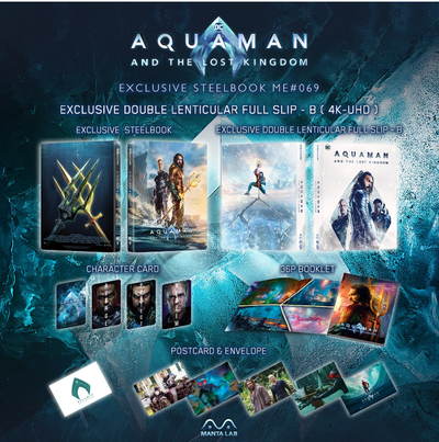 AQUAMAN AND THE LOST KINGDOM [4K UHD + 2D] Blu-Ray STEELBOOK [MANTA LAB] LENT B