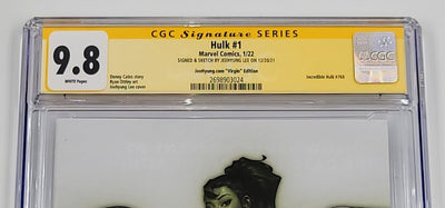 HULK #1 CGC SS 9.8 JEEHYUNG LEE VIRGIN VARIANT SIGNED AND REMARKED