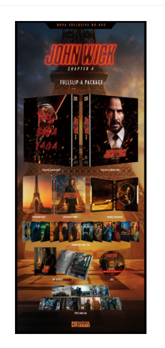 JOHN WICK CHAPTER 4 Blu-ray STEELBOOK [NOVAMEDIA] FULLSLIP A