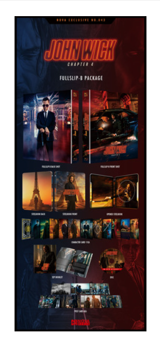 JOHN WICK CHAPTER 4 Blu-ray STEELBOOK [NOVAMEDIA] FULLSLIP B