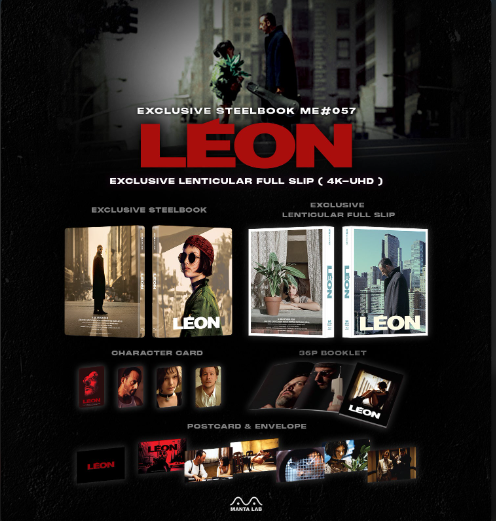 LEON [4K UHD + 2D] Blu-Ray STEELBOOK [MANTA LAB] LENTICULAR