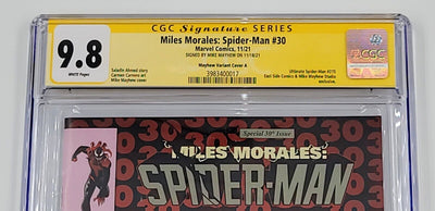 MILES MORALES SPIDER-MAN #30 CGC SS 9.8 MAYHEW VARIANT COVER A