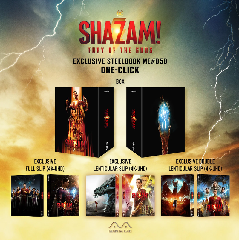 SHAZAM! FURY OF GODS [4K UHD + 2D] Blu-ray STEELBOOK BOXSET [MANTA LAB]