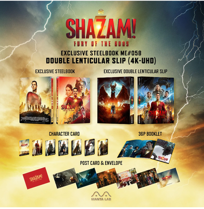 SHAZAM! FURY OF GODS [4K UHD + 2D] Blu-ray STEELBOOK BOXSET [MANTA LAB]