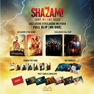 SHAZAM! FURY OF GODS [4K UHD + 2D] Blu-ray STEELBOOK [MANTA LAB] FULLSLIP