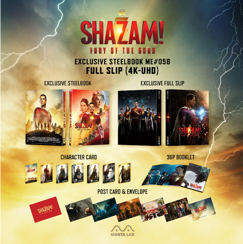 SHAZAM! FURY OF GODS [4K UHD + 2D] Blu-ray STEELBOOK BOXSET [MANTA LAB]