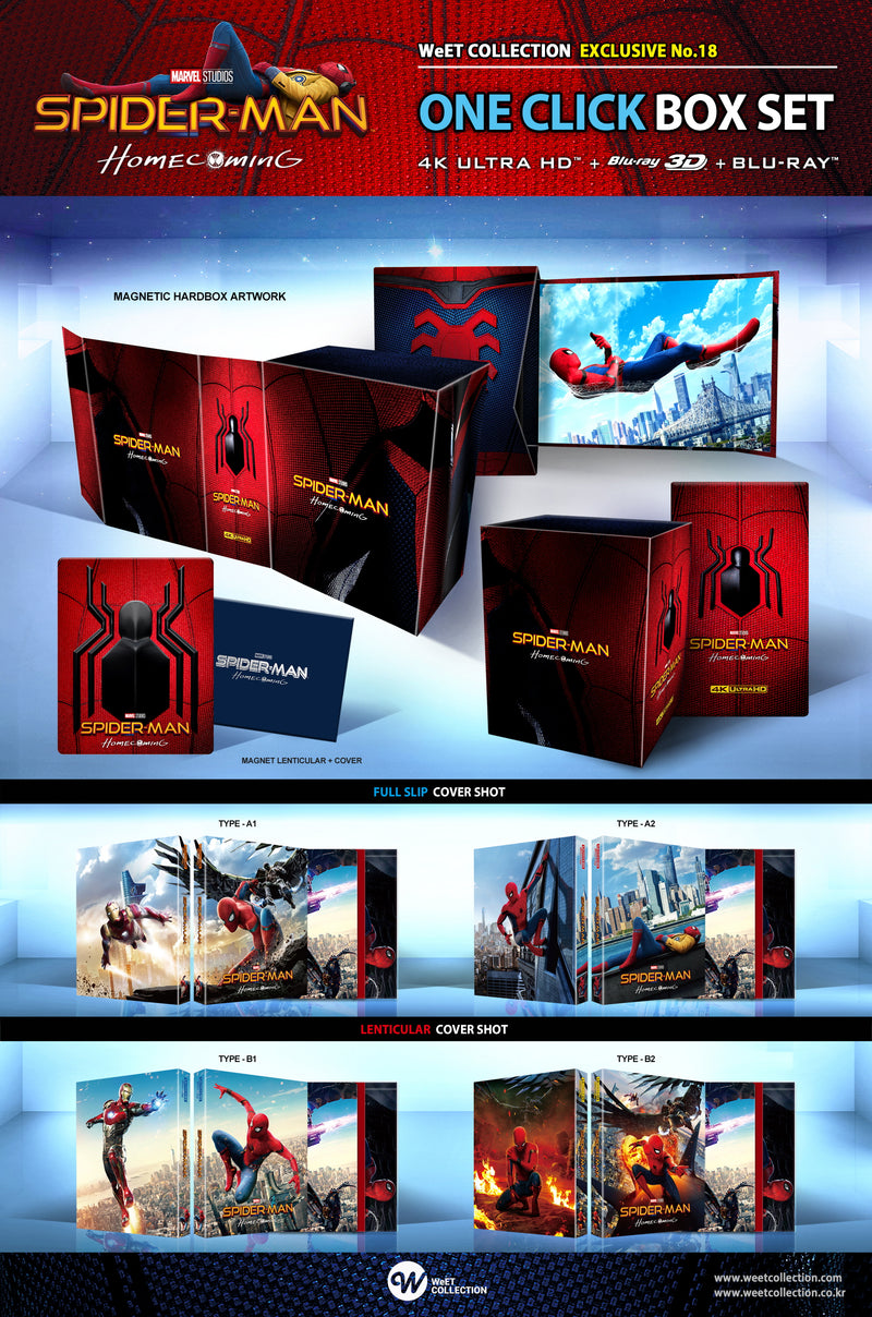 SPIDER-MAN HOMECOMING [4KUHD +3D + 2D] BLU-RAY STEELBOOK 1-CLICK [WEET]