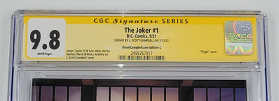 THE JOKER #1 J. SCOTT CAMPBELL EDITION C VIRGIN COVER CGC SS 9.8 [PUNCHLINE]