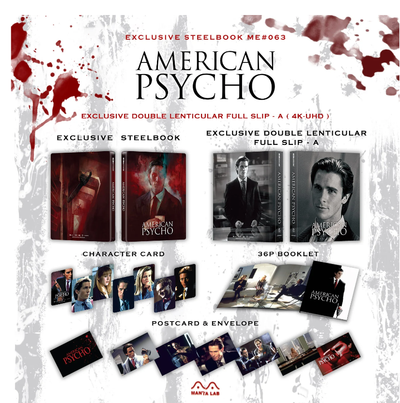 AMERICAN PSYCHO [4K UHD + 2D] Blu-ray STEELBOOK [MANTA LAB] DOUBLE LENTICULAR A