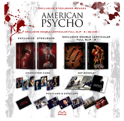 AMERICAN PSYCHO [4K UHD + 2D] Blu-ray STEELBOOK [MANTA LAB] DOUBLE LENTICULAR B