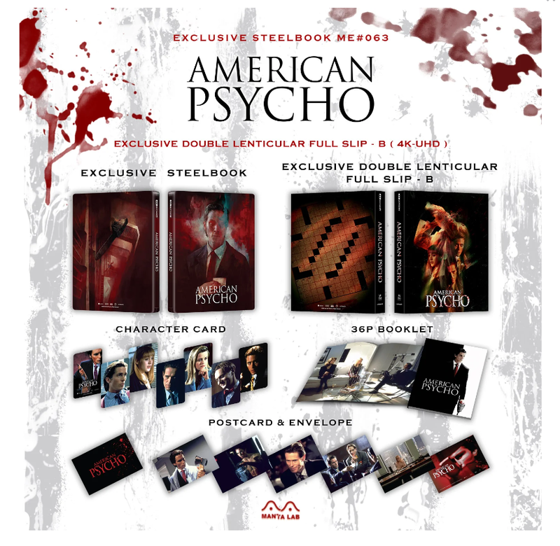 AMERICAN PSYCHO [4K UHD +2D] BLU-RAY STEELBOOK 1-CLICK BOXSET [MANTA LAB]