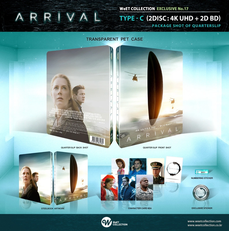 ARRIVAL [4K UHD + 2D] Blu-ray STEELBOOK [WeET COLLECTION] 1/4 SLIP