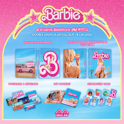 BARBIE [4K UHD + 2D] BLU-RAY STEELBOOK 1-CLICK BOXSET [MANTA LAB]