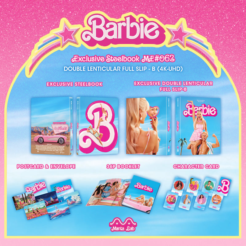 BARBIE [4K UHD + 2D] BLU-RAY STEELBOOK [MANTA LAB] DOUBLE LENTICULAR B