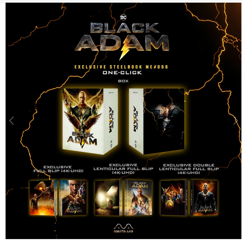 BLACK ADAM [4K UHD + 2D] Blu-ray STEELBOOK BOXSET [MANTA LAB]