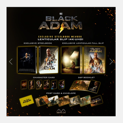 BLACK ADAM [4K UHD + 2D] Blu-ray STEELBOOK [MANTA LAB] LENTICULAR