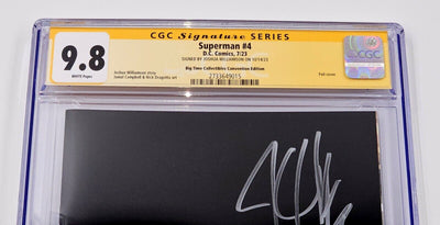 SUPERMAN #4 DEATH OF BIZARRO CGC SS 9.8 BTC CONVENTION FOIL ED SIGNED