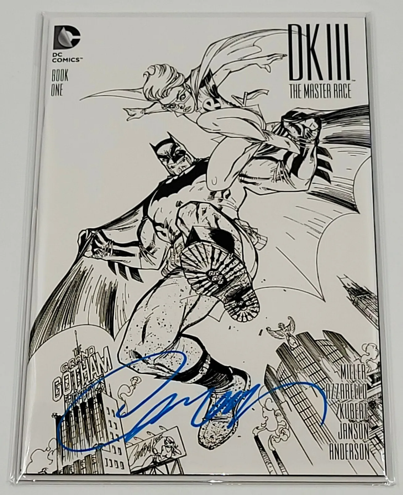 DK III THE MASTER RACE 1 BLACK & WHITE VARIANT J. SCOTT CAMPBELL SIGNED W/ COA