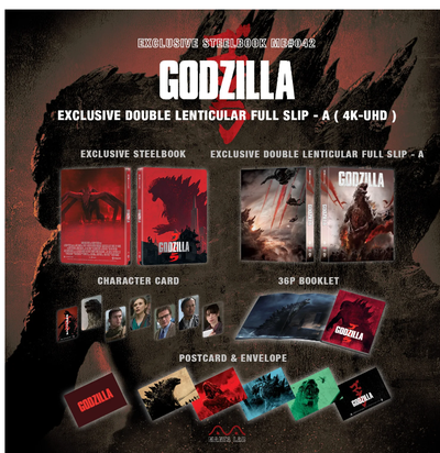 GODZILLA [4K UHD + 2D] Blu-Ray STEELBOOK [MANTA LAB] DOUBLE LENTICULAR A