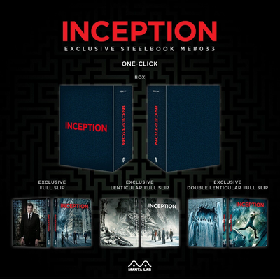 INCEPTION[4K UHD + 2D] Blu-ray STEELBOOK BOXSET [MANTA LAB]