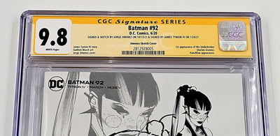 BATMAN #92 CGC 9.8 SS JIMNEZ SKETCH COVER SIGNED TYNION IV & JIMENEZ [REMARKED]