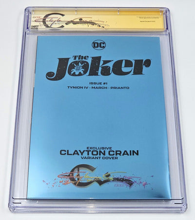 THE JOKER #1 CRAIN NYYC 2023 FOIL VARIANT CGC SS 9.8 SIGNED BY CLAYTON CRAIN