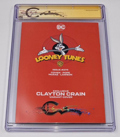 LOONEY TUNES #274 CRAIN NYCC 23 VARIANT CGC SS 9.8 CUSTOM LABEL & SIGNATURE