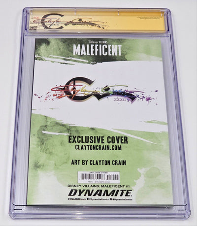 DISNEY VILLIANS MALEFICENT #1 CRAIN NYCC 2023 VIRGIN ED CGC SS 9.8 SIGNED