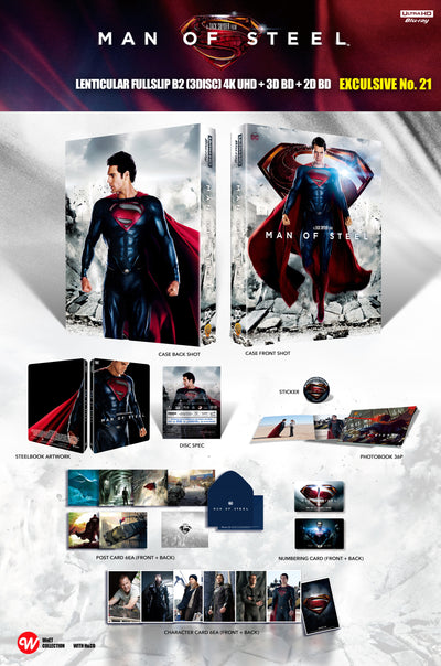 MAN OF STEEL [4K UHD + 3D + 2D] Blu-ray STEELBOOK [WeET COLLECTION] B2