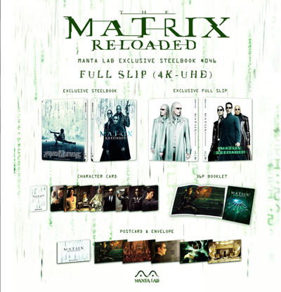 THE MATRIX RELOADED [4K UHD + 2D] Blu-ray STEELBOOK [MANTA LAB] FULLSLIP