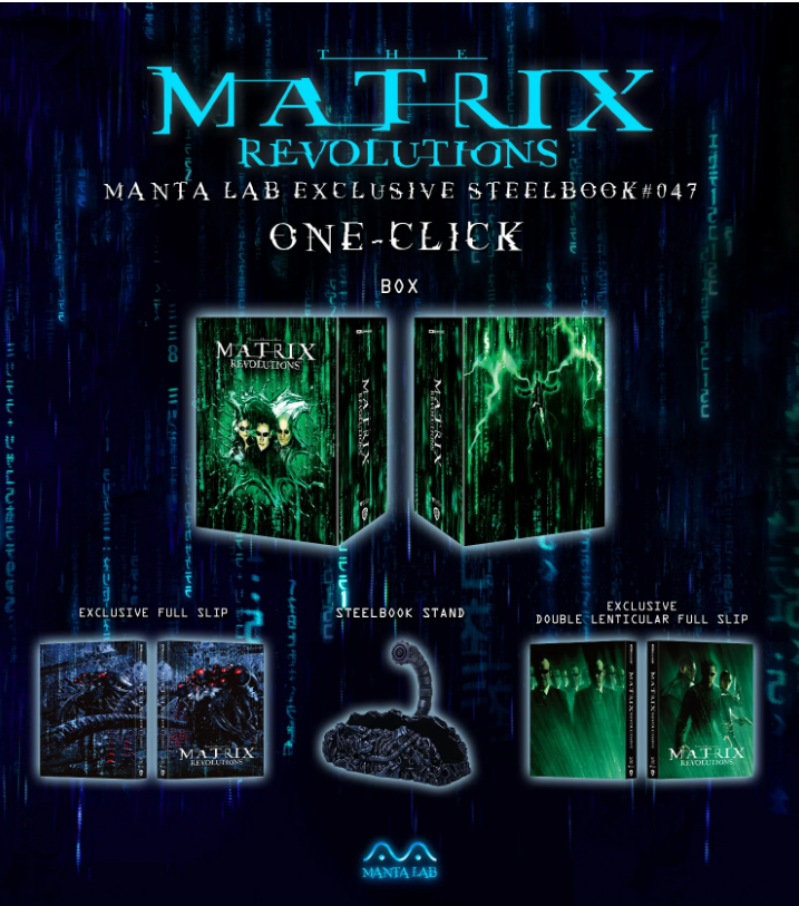 THE MATRIX REVOLUTIONS [4K UHD + 2D] Blu-ray STEELBOOK BOXSET [MANTA LAB]