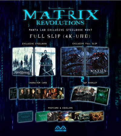 THE MATRIX REVOLUTIONS [4K UHD + 2D] Blu-ray STEELBOOK [MANTA LAB] FULLSLIP