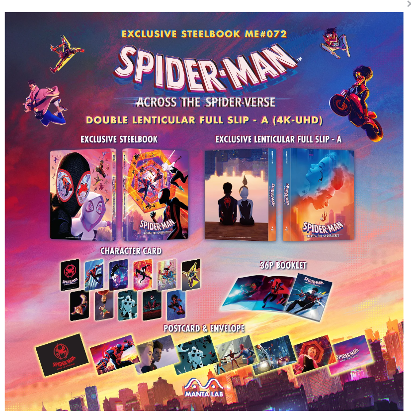 SPIDER-MAN ACROSS THE SPIDER-VERSE [4K+2D] Blu-ray STEELBOOK