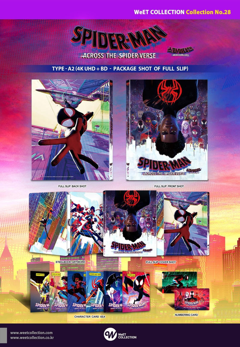 SPIDER-MAN ACROSS THE SPIDER-VERSE [4K UHD + 2D] Blu-ray STEELBOOK [WEET ] FS A2