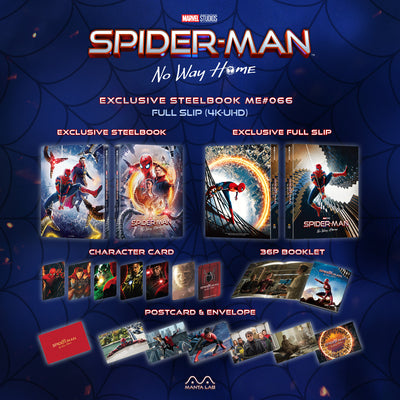 SPIDER-MAN NO WAY HOME  [4K UHD + 2D] Blu-ray STEELBOOK [MANTA LAB] FULLSLIP