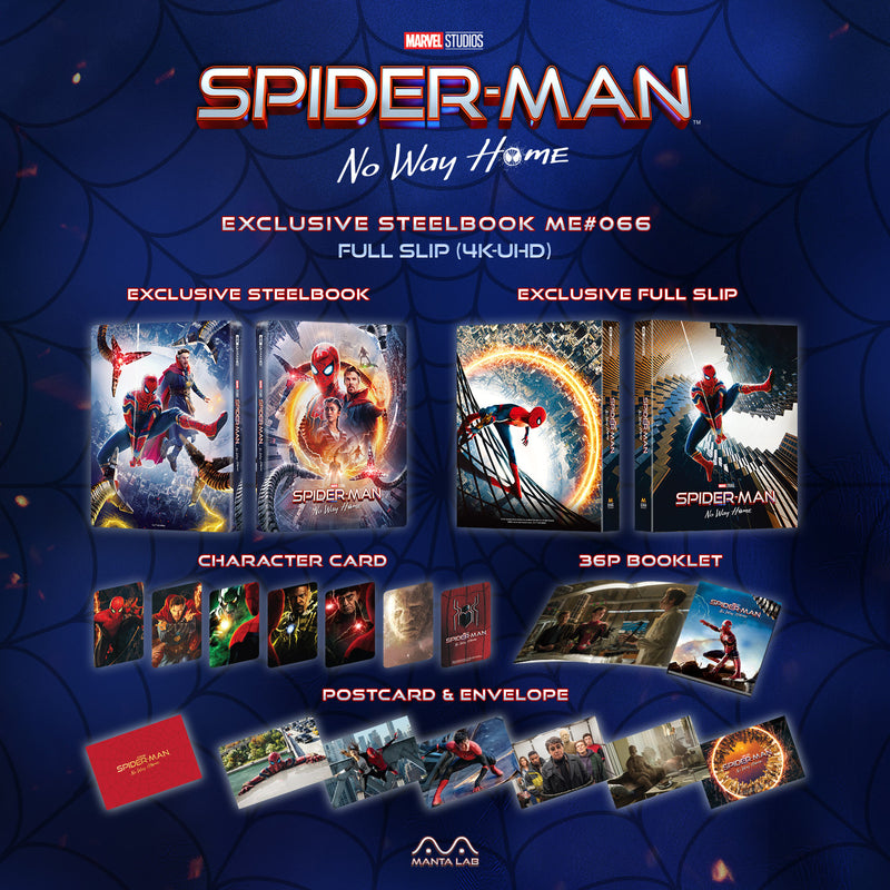 SPIDER-MAN NO WAY HOME  [4K UHD + 2D] Blu-ray STEELBOOK [MANTA LAB] FULLSLIP