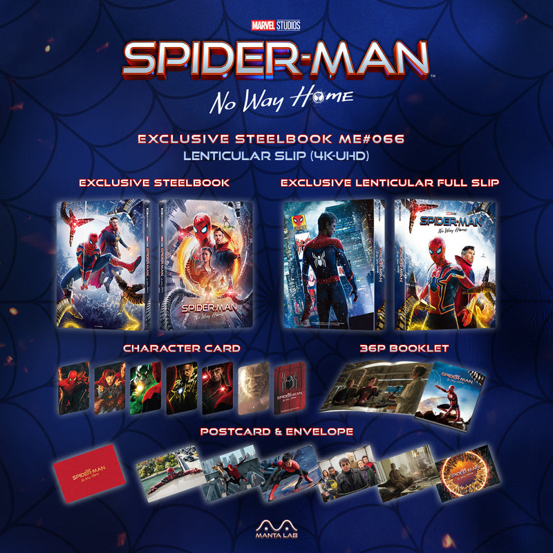 SPIDER-MAN NO WAY HOME  [4K UHD + 2D] Blu-ray STEELBOOK [MANTA LAB] LENTICULAR