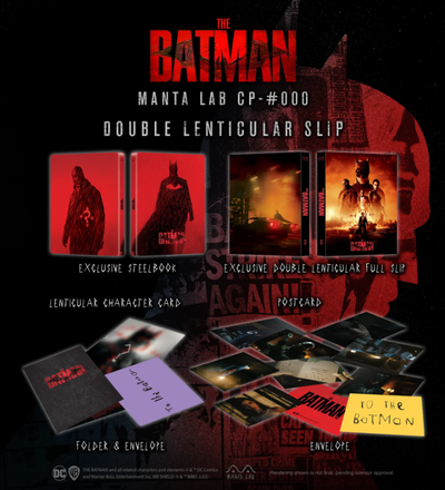 THE BATMAN DISCLESS STEELBOOK [MANTA LAB] DOUBLE LENTICULAR