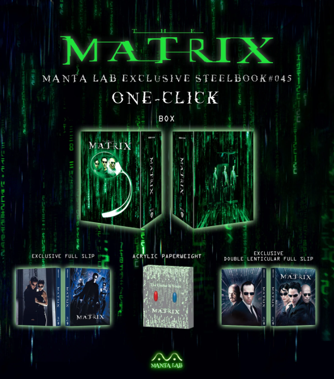 THE MATRIX [4K UHD + 2D] Blu-ray STEELBOOK BOXSET [MANTA LAB]