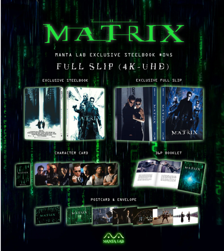 THE MATRIX [4K UHD + 2D] Blu-ray STEELBOOK [MANTA LAB] FULLSLIP