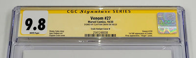 VENOM #27 [CLAYTON CRAIN VIRGIN COVER B] CGC SS 9.8 (1st App. of Codex)