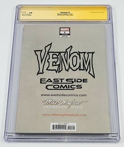 VENOM #1 CGC SS 9.8 VIRGIN EDITION SIGNED AND REMARKED BY MIKE MAYHEW