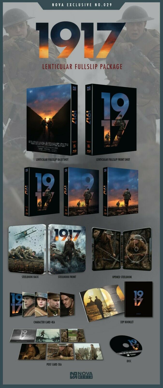 1917 Blu-ray STEELBOOK [NOVAMEDIA] LENTICULAR