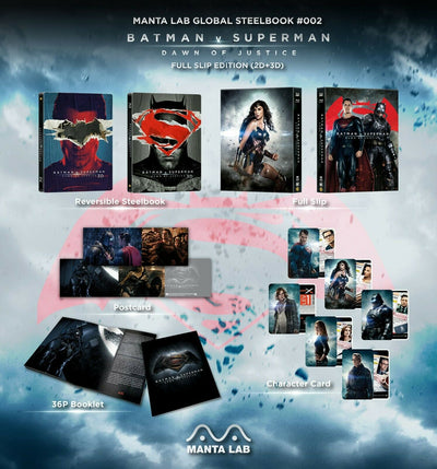 BATMAN V SUPERMAN: DAWN OF JUSTICE [2D + 3D] Blu-ray STEELBOOK [MANTA LAB] FULLSLIP <#086/700>