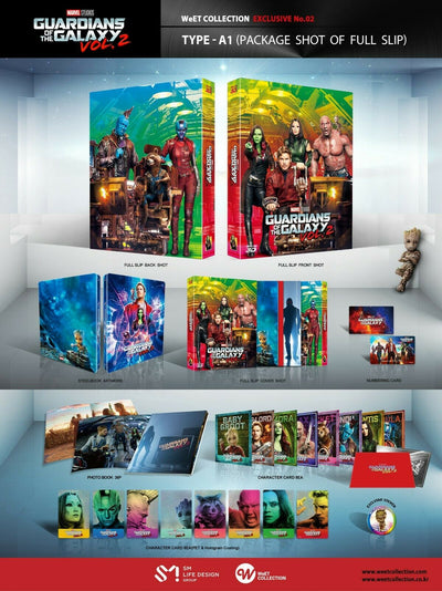 GUARDIANS OF THE GALAXY VOL 2 [2D + 3D] Blu-ray STEELBOOK [THE WeET COLLECTION] FULLSLIP A1