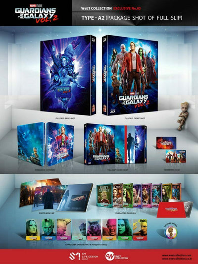 GUARDIANS OF THE GALAXY VOL 2 [2D + 3D] Blu-ray STEELBOOK [THE WeET COLLECTION] FULLSLIP A2