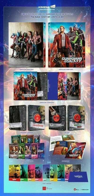 GUARDIANS OF THE GALAXY VOL 2 [2D + 3D] Blu-ray STEELBOOK [KIMCHIDVD] LENTICULAR <LOW #014/700>