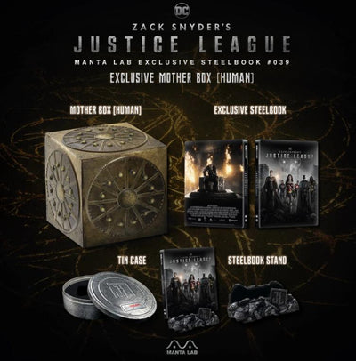 ZACK SNYDER'S JUSTICE LEAGUE [4K+2D] BLU-RAY STEELBOOK [MANTA] M0THER BOX HUMAN