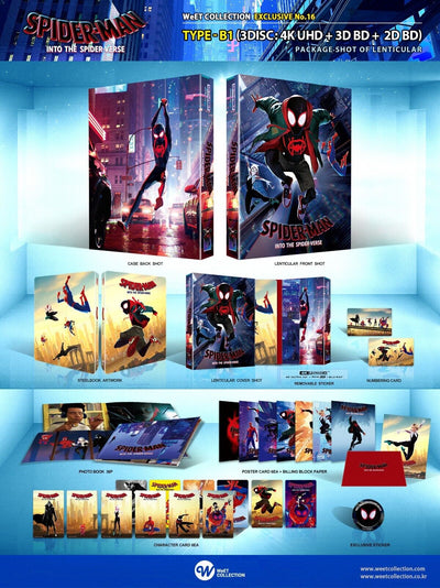 SPIDER-MAN INTO THE SPIDER-VERSE [4K+3D+2D] Blu-ray STEELBOOK [WeET] LENTI B1