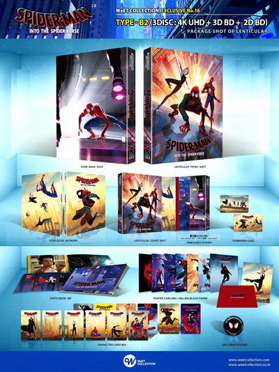 SPIDER-MAN INTO THE SPIDER-VERSE [4K+3D+2D] Blu-ray STEELBOOK [WeET] LENTI B2